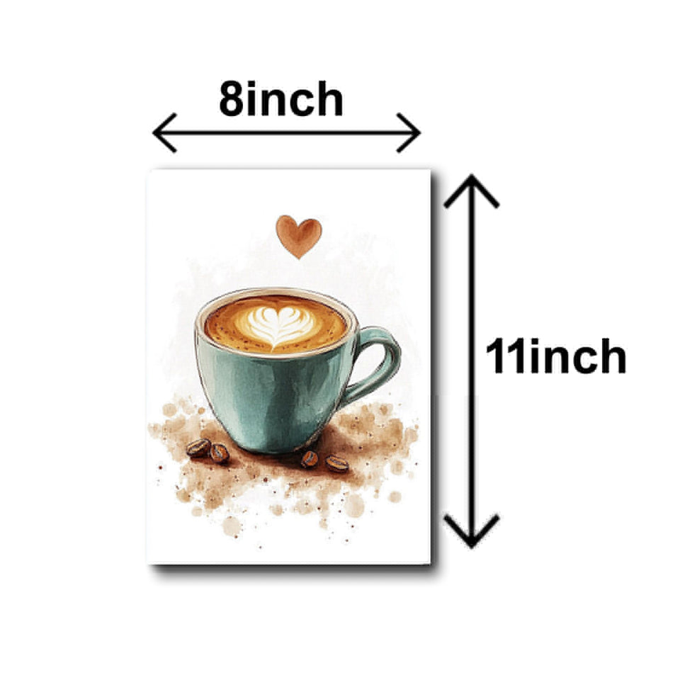 Set of 3 Wall Art Sticky Wooden Canvas Frames for Dining Room and Kitchen Decor / Sticky Photo Tiles