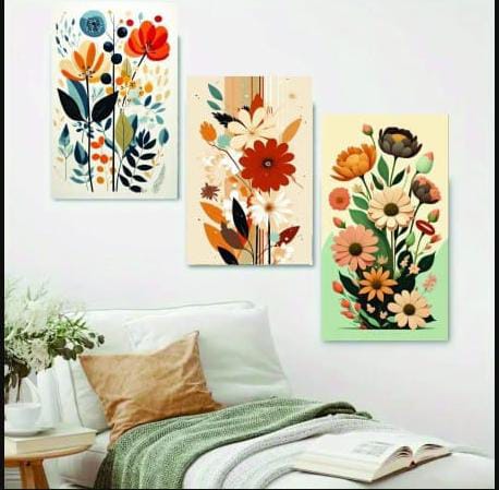3-Piece Wooden StickyTile Frame Set – 8x11 Inch Wall Art Frames with Double Tape