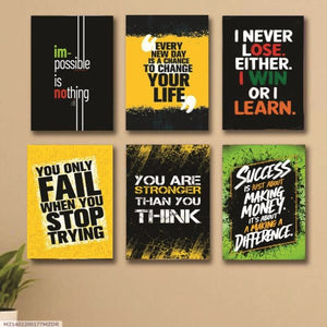 Set of 6 Wall Art Wooden Phototile Frames for Wall Decor