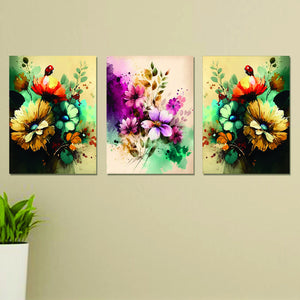 Set of 3 Wall Art Wooden Phototile Frames for Wall Decor