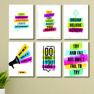 Set of 6 Wall Art Wooden Phototile Frames for Wall Decor