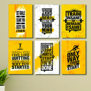 Set of 6 Wall Art Wooden Phototile Frames for Wall Decor