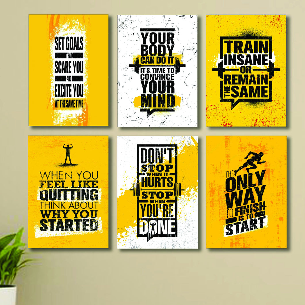 Set of 6 Wall Art Wooden Phototile Frames for Wall Decor