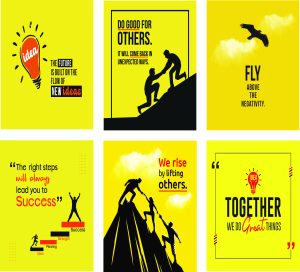 Set of 6 Wall Art Wooden Phototile Frames for Wall Decor