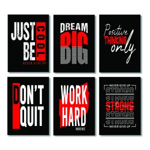 Set of 6 Wall Art Wooden Phototile Frames for Wall Decor