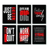 Set of 6 Wall Art Wooden Phototile Frames for Wall Decor