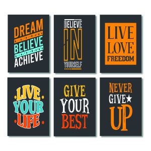 Set of 6 Wall Art Wooden Phototile Frames for Wall Decor