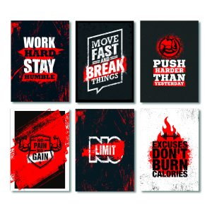 Set of 6 Wall Art Wooden Phototile Frames for Wall Decor