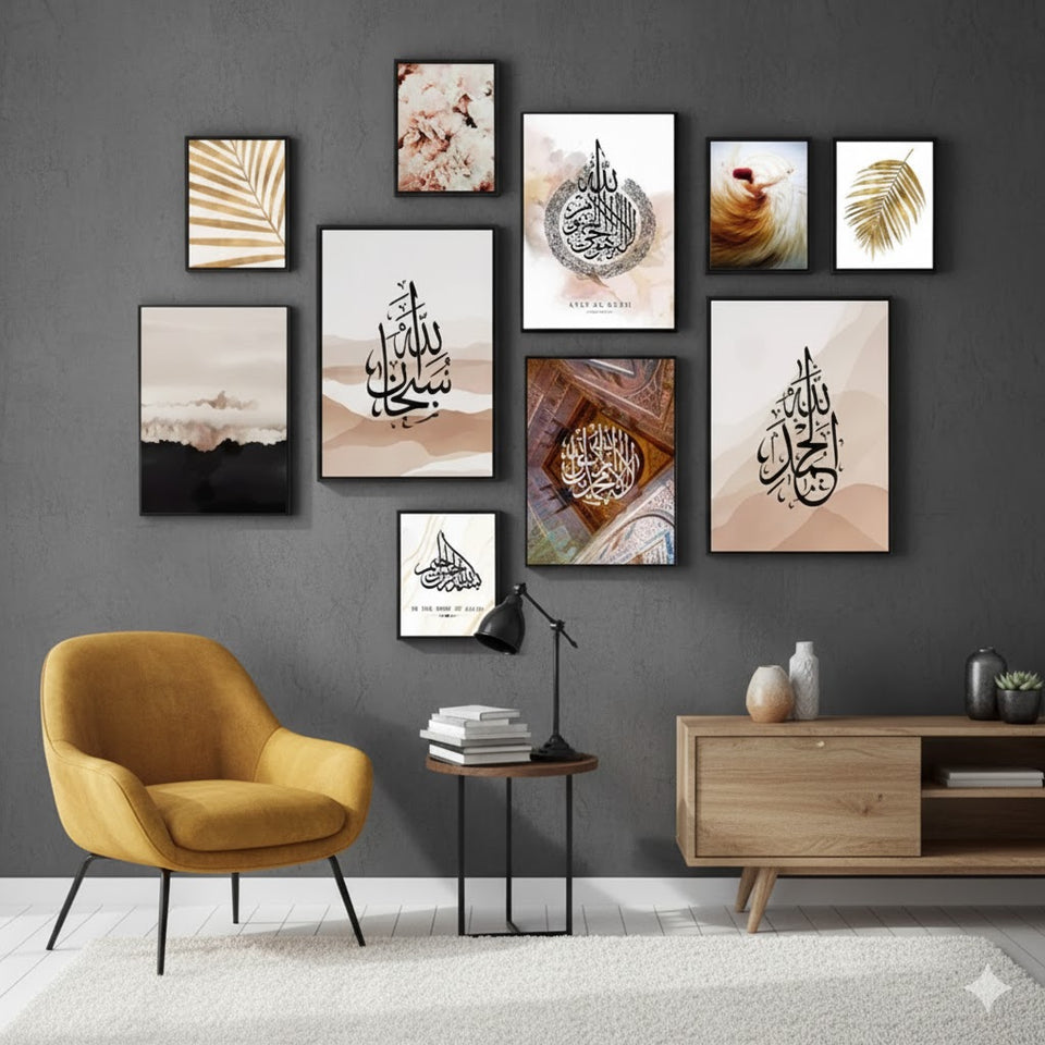 Gallery Wall Frame Collection – 10 Modern Frames with Double Tape, Perfect for Home Decor